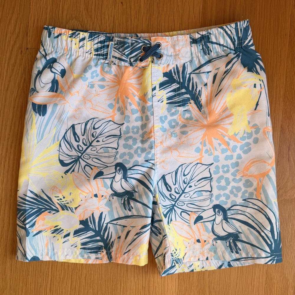 Tropical Print Swim Shorts | Ruffle Butts - Picture 2 of 5